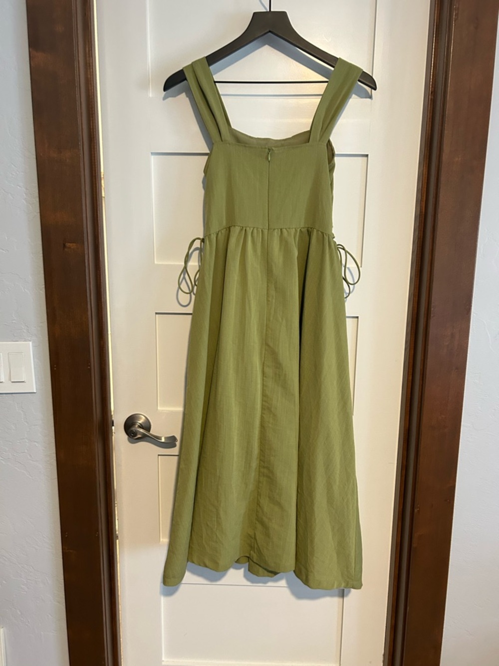 Scarlet Darkness Renaissance Lace-up Bodice Flared Midi Dress Olive Green Size S - Picture 11 of 14